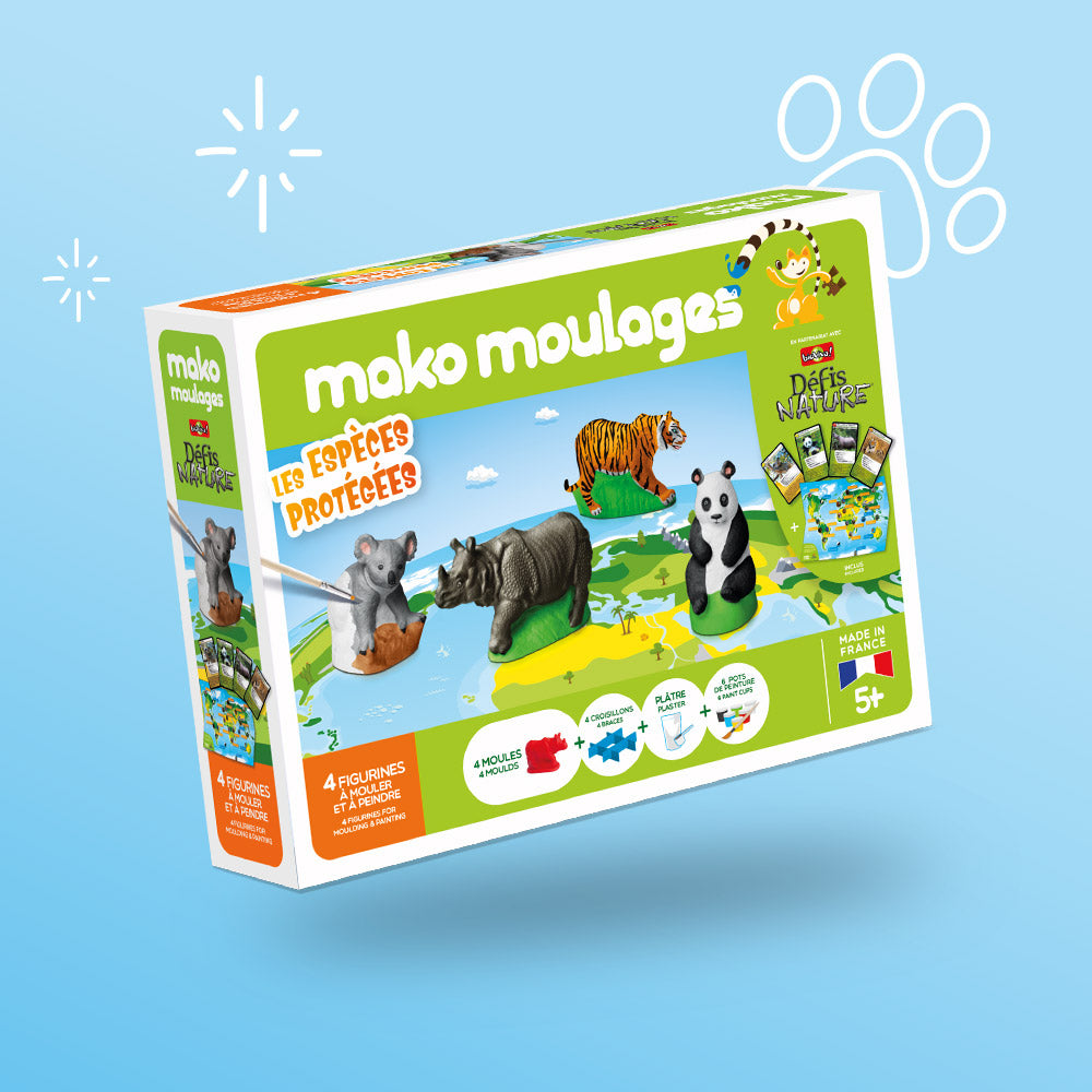 mako moulages especes protegees animaux coffret loisirs creatifs enfants bioviva défis nature
