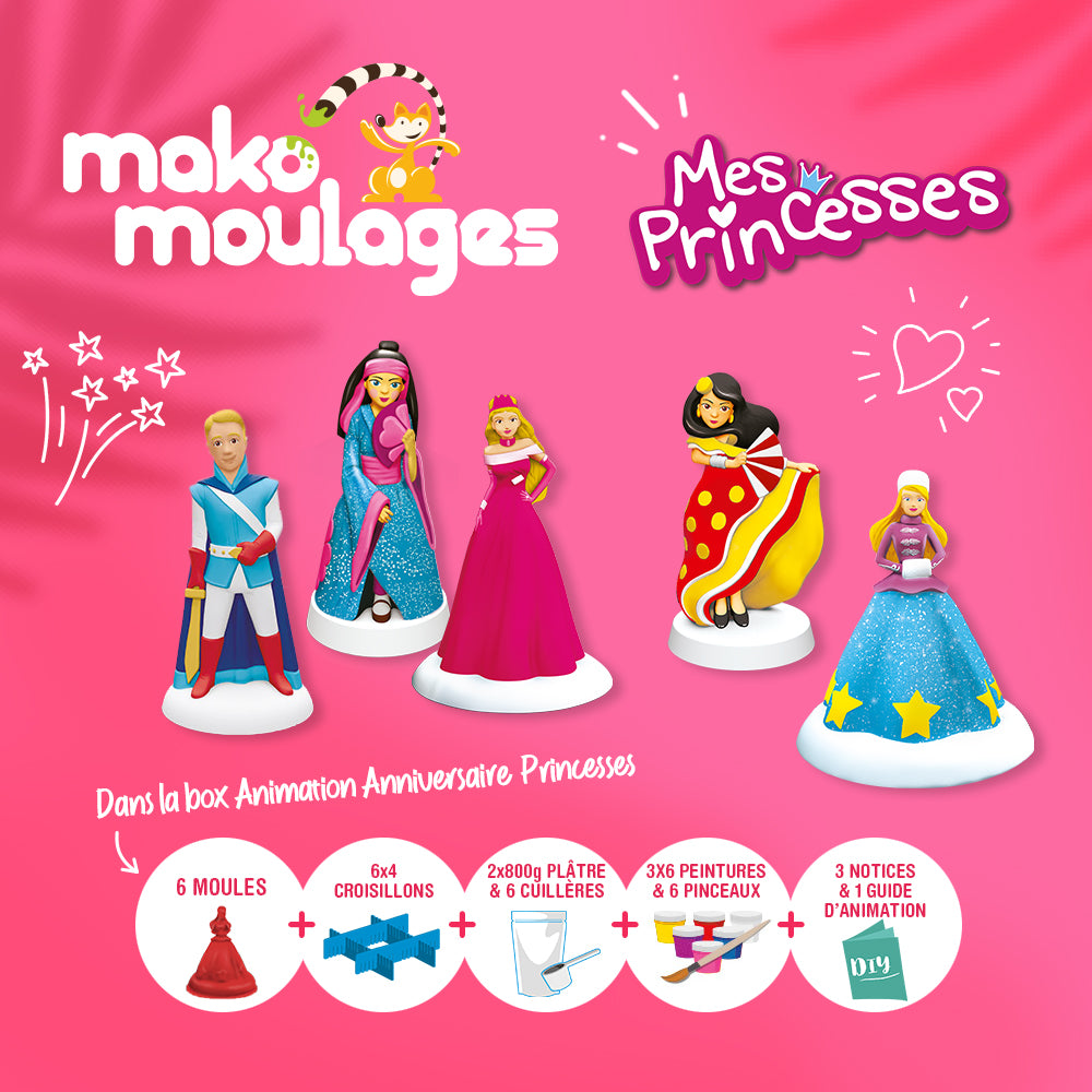 mako moulages box animatiion anniversaire princesses contenu