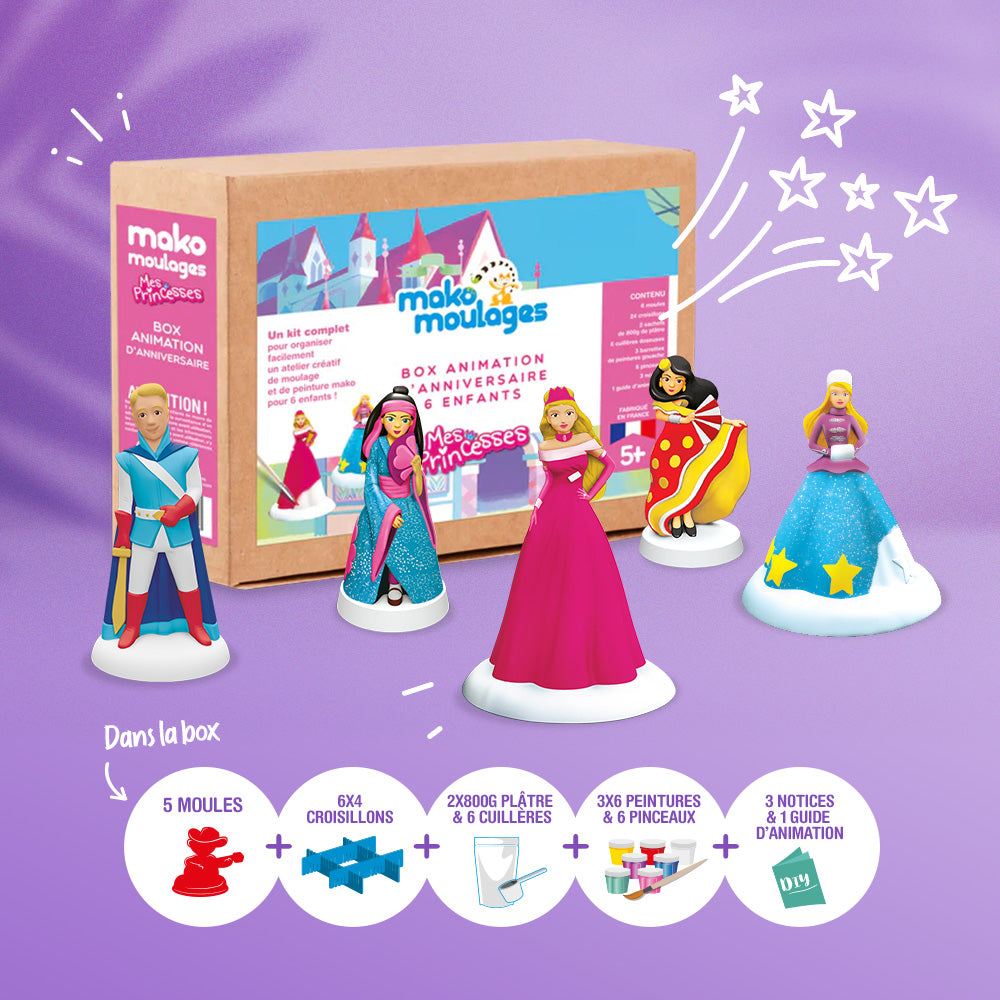 mako moulages box animatiion anniversaire princesses contenu