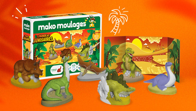 mako moulages monde dinosaures coffret loisirs creatifs enfants moulage peinture