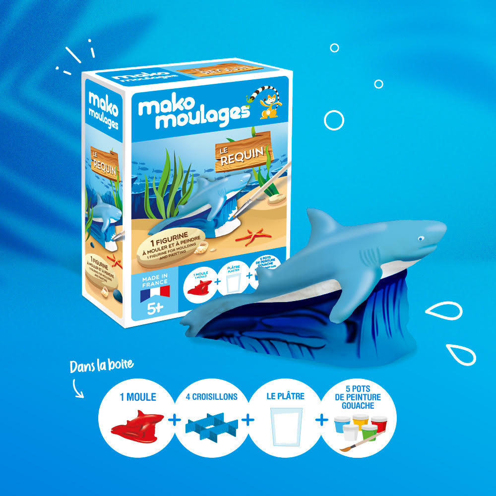 mako moulages le requin kit loisirs creatifs figurine requin