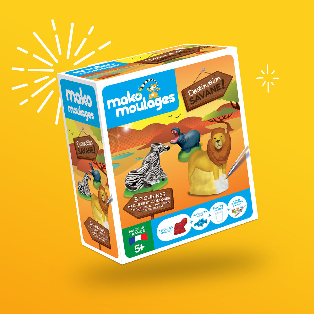 Mako Moulages – Mon Dragon – Kit Créatif Pour Mouler, Démouler Et Peindre Un Dragon Cracheur De Feu – Dès 5 Ans – Fabriqué En France