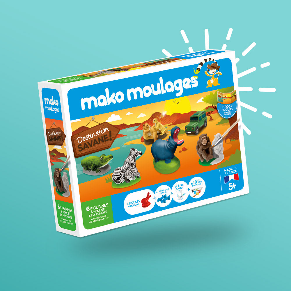 Mako moulage Destination Savane 6 Moules chez jeux-Jouets-Bois
