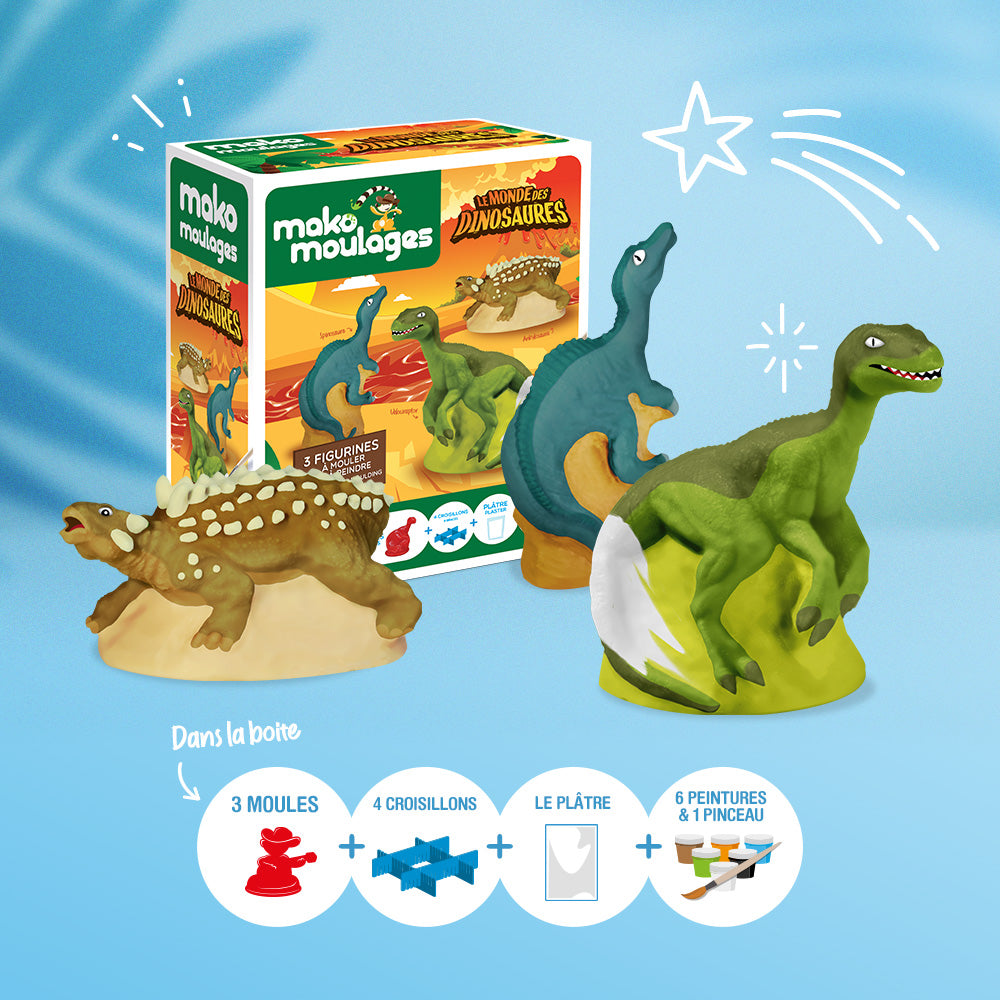Smowo® 10 Dinosaures en plâtre à mouler et à Peindre - Set de Bricolage Smowo® 10 Dinosaures en plâtre à mouler et à Peindre - Set de Bricolage